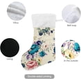 thumbnail image 3 of Coolnut 2 Pack Christmas Stockings 17.7 Inches Floral Bouquets Large Size Xmas Cable Stocking Gifts & Decorations for Family Holiday Xmas Party, 3 of 6