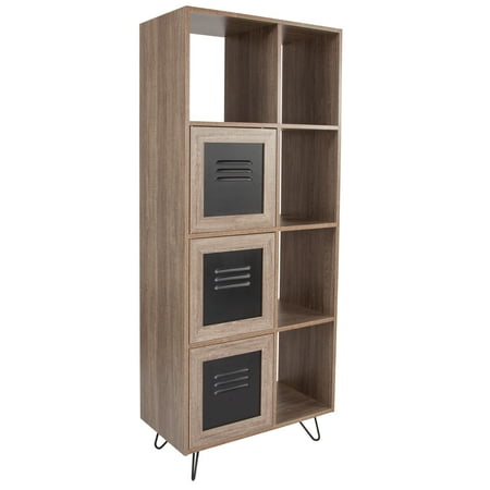 Woodridge Collection Flash Furniture 63 High Rustic Wood Grain