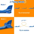 thumbnail image 5 of Kits de aviones de espuma para niños, juguete planeador volador con luz LED, juegos de aviones de tiro manual, juego al aire libre, modelo de avión, juguetes para niños, 4 paquetes de 50CM, 5 of 5