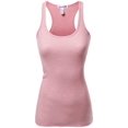 thumbnail image 1 of FashionOutfit Women's Basic Solid Ribbed Racerback Sleeveless Tank Tops, 1 of 4