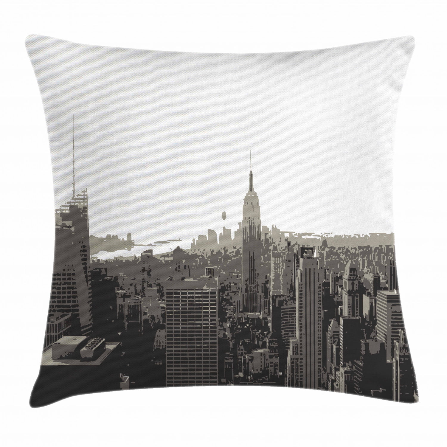 FILLED STATUE OF LIBERTY NEW YORK AMERICA USA BLACK MULTI 18" CUSHION COVER 