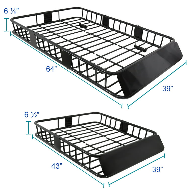 Dreamade Car Roof Basket, Universal Roof Rack, Black, Luggage Rack, Steel  Car Roof Rack, Black. : : Automotive