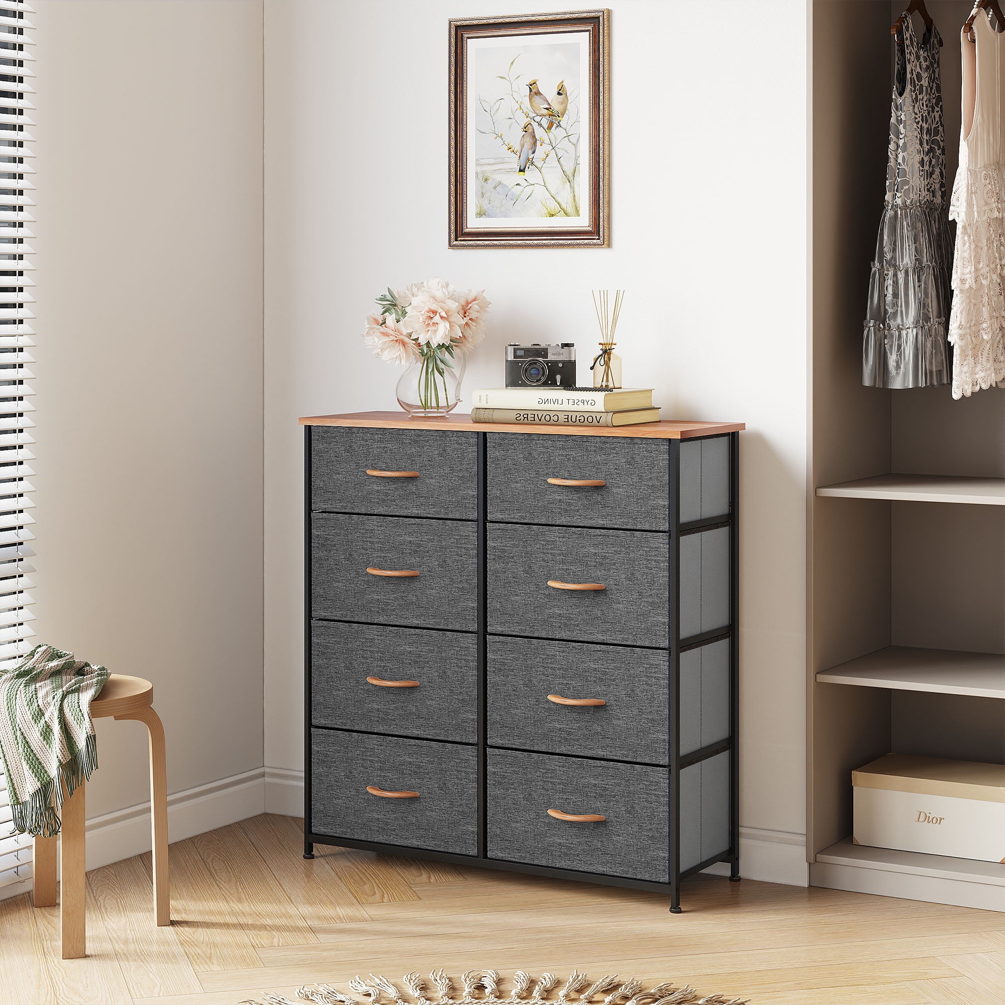 Home Basics Grey Storage Drawer Tower 9.25-in H x 6.8-in W x 5.25-in D in  the Storage Drawers department at