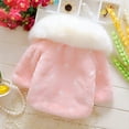 thumbnail image 6 of CSCHome Kids Baby Girls Fleece Jacket Outerwear 1-4Y Toddler Fleece Coats Solid Color Short Fall Winter Thickening Warm Snowsuit Outerwear, 6 of 8