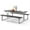 Black, variant on Costway 72" Built-in Umbrella Hole HDPE, Meta Picnic Table with 2 Benches, Black
