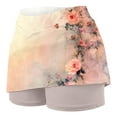 thumbnail image 4 of HaoXianJian Plus Size Women's Tennis Skirts Golf Skorts Mini Skirt Floral Print Middle Waisted Lightweight Athletic Liner Shorts Summer Clothes Casual Workout Built-in Sports Shorts Activewear S-4X, 4 of 6