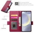 thumbnail image 4 of Allytechgroup Wallet Case for Samsung Galaxy A35, Premium PU Leather Cards Slots Shockproof Flip Cover Stand Feature Magnetic Closure Retro Business Style Case Cover for Galaxy A35, Winered, 4 of 6