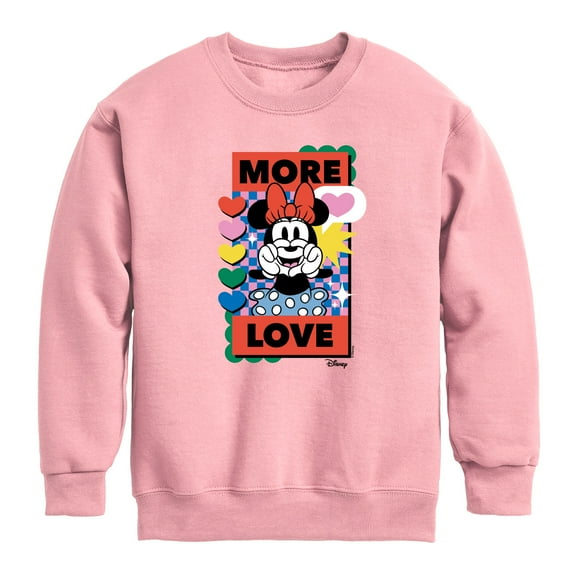 Disney - Minnie Mouse - More Love & Hearts - Youth Crewneck Fleece Sweatshirt