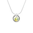 thumbnail image 2 of Delight Jewelry 12mm Crystal Rivoli - Clear AB Silver-tone You Mean the World to Me Ring Necklace, 18", 2 of 4