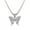 Silver, variant on Butterfly Pendant Hip Hop Women Street Matching Butterfly Pendant Necklace-Silver