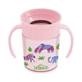 thumbnail image 1 of Vaso entrenador Dr Brown's 7oz 360° rosa niña con asa, 1 of 14