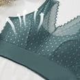 thumbnail image 3 of Bigersell Pullover Bras Women Mesh Lace V-Neck Bra Ladies Push up Bra No Underwire Padded Bralette Wireless Sports Bras for Women Pull On Closure Soft Bra Style-D34, Green One Size, 3 of 8