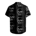 thumbnail image 5 of Halloween Button Up Shirt Men Skull Print Turndown Collar Short Sleeve Regular Fit Shirt Men Casual Graphic, 5 of 5