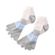 thumbnail image 4 of Calcetines Tobilleros a Rayas de Algodón Calcetines Tobilleros Cálidos para Hombres Y Mujeres Gris 5 piezas, 4 of 7
