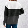 thumbnail image 6 of Yokua Women's Striped Sweater Boat Neck Colorblock Knitted Sweater Casual Long Sleeve Pullover Fashion Sweater Top, 6 of 9