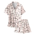 thumbnail image 4 of Hiiyo Big Girls DIY Hand Painted Pajamas Cute Cartoon Dinosaur Print Coloring Homewear, 4 of 4