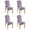 Abstract Fringe, variant on Chair Covers for Dining Room Set Of 4 Stretch Dining Chair Cover Removable Washable Chair Seat Protector Cover for Home Party Hotel Wedding Ceremony, Universal Size (marble Purple)