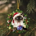 thumbnail image 5 of Twinkseal Holiday Hanging Decor Christmas Cat Hanging Decoration Acrylic Reusable Car Rearview Mirror Xmas Tree Ornament Hanging Cat Decoration, 5 of 8