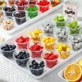 thumbnail image 5 of 400 Set 2 oz Jello Shot Cups with Lids Stackable Food Safe Disposable Plastic Portion Condiment Dipping Sauce Containers Small Salad Dressing Cups, 5 of 7