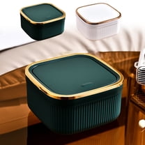 Small Trash Can with Lid, Mini Trash Can for Bathroom, Office and Bedroom, Small Bathroom Garbage Can with Swing Top, Compact Waste Basket for Desk, Dorm & Home, Green - Xuniizn