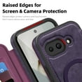 thumbnail image 5 of for Google Pixel 8 Pro Wallet Case, Compatible with MagSafe, Support Wireless Charging, Slim Fit Premium PU Leather Flip Folio Cover with Card Slots Case Wallet for Google Pixel 8 Pro - Purple, 5 of 9