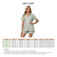 thumbnail image 4 of Conjunto de pijamas de manga corta para mujer, estampado a cuadros, cuello vuelto, Top de dos piezas, pantalones cortos, ropa de dormir, 4 of 6
