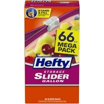 Hefty Quart Slider Zipper Freezer Storage Bags with MaxLock, 15 Ct Food ...