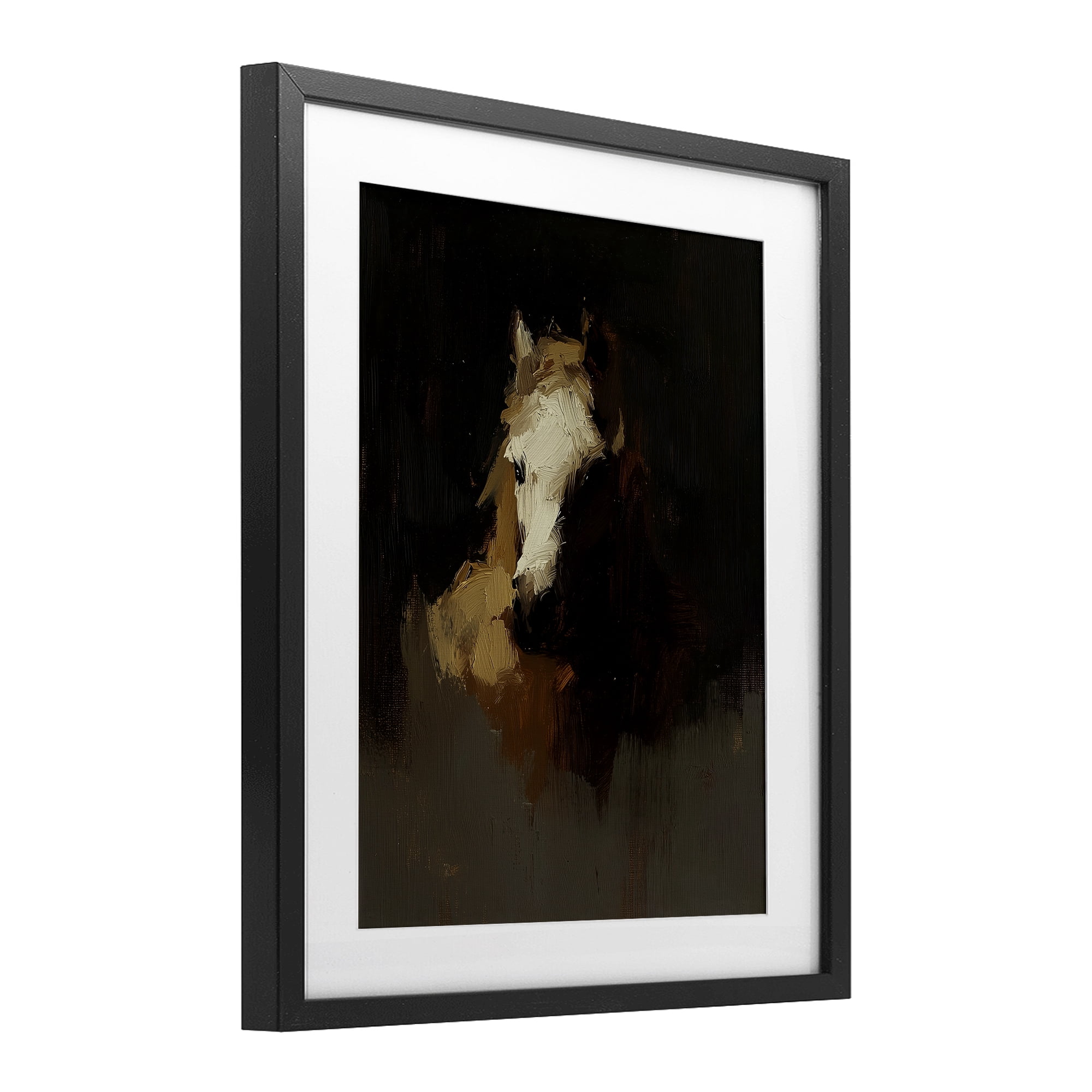 Stupell Industries Abstract Rider Horse Illusion Black Framed Print Under Glass, design by Svetlana Aleynikova