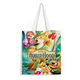 thumbnail image 1 of Robin Hood Bolso de tela con estampado de lienzo para mujer, bolsa de compras reutilizable y estética, con cremallera interior, regalo para mujer, 35 × 40 cm., 1 of 6