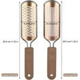 thumbnail image 4 of TAVENE 2 Pack Foot File & Rasp Callus Remover - Stainless Steel Coarse & Fine Scraper for Dry/Wet Feet, Professional Dead Skin Scrubber & Cracked Heel Care, 4 of 6