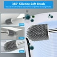 thumbnail image 5 of Toilet Bowl Brush and Caddy Holder Set, Silicone Toilet Scrubber Cleaner for Bathroom 1 Pack, 5 of 8