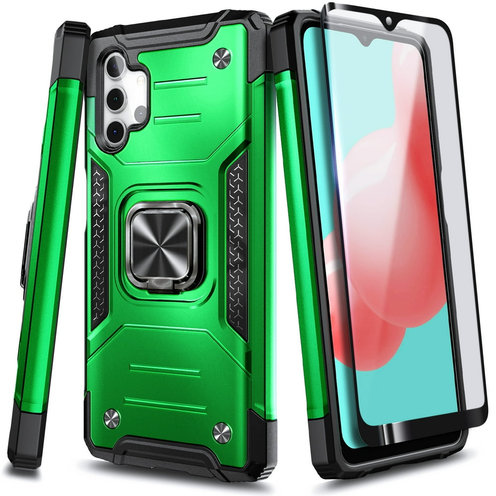 Samsung Galaxy A32 5G Phone Case with Tempered Glass Screen Protector, Nagebee [MilitaryGrade Samsung Galaxy A32 5G Phone Case with Tempered Glass Screen Protector, Nagebee [MilitaryGrade