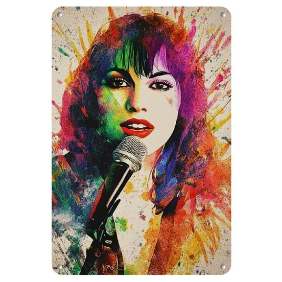 Selena Iron Wall Art, 20x30cm (8x12inch) - Frameless Metal Painting, Perfect for Room Decor