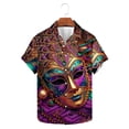 thumbnail image 5 of Jjayotai Mens Mardi Gras Shirts, Hawaiian Shirt for Men, Short Sleeve Button Down Beach Shirts, 2025 Mardi Gras Clothing Multicolor XXXL, 5 of 5