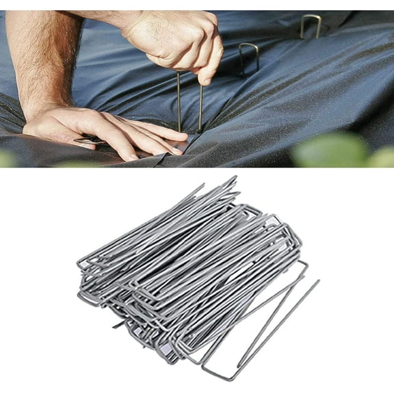 netuera 6 Inch Long Landscape Staples/Sod Staples used to hold down Weed Barrier Fabrics