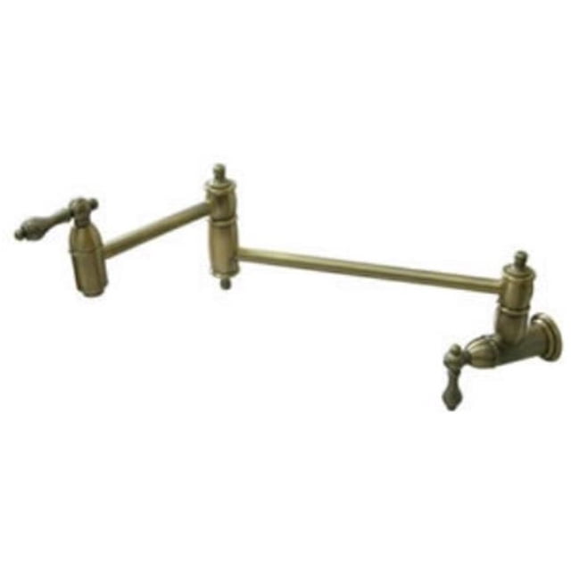 Wall Mount Pot Filler Kitchen Faucet Antique Brass