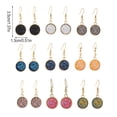 thumbnail image 3 of Sonducket 1 par de pendientes colgantes chapados en Drusy, colgantes redondos, accesorios de joyería multicolor, regalos femeninos, decoraciones para Ropa, zapatos y accesorios Miscelánea Blanco Sonducket  AP009627-02B, 3 of 6