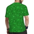 thumbnail image 2 of Wukai Green Glitter Print Men's Short-Sleeved Mesh T-Shirt,Quick-Dry Short Sleeve Workout T-Shirt-X-Large, 2 of 8