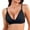 Black, variant on Women's Lace Triangle Bras Wireless Padded Plunge Low Back Bra Deep V Neck Bralettes Red M