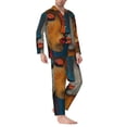 thumbnail image 2 of Daiia Abstract Colorful Duality for Men's Long-Sleeved Pajama Set – Soft & Comfortable Sleepwear Button-Up Pajamas Cozy Lounge Wear-XX-Large, 2 of 7
