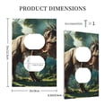 thumbnail image 3 of Fotbe Green Forest Dinosaur Print Duplex Receptacle Wall Plate, 1-Gang 5.0" x3.0" Wall Outlet Covers, Dual Outlet Faceplates Covers, Color-matched Screws Included-Style S, 3 of 6
