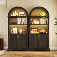 thumbnail image 2 of VKCC 70.9" Storage Sideboard, LED Display Cabinet with Adjustable Shelf & Double Doors, Pantry Cabinet for Kitchen Dining Room, Black, 2 of 10