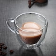 thumbnail image 3 of Handmade Mini Whisky Cup Breakfast Mug High Borosilicate Espresso Coffee Cup Transparent Clear Tea Drink Cups Double Wall Glass Cup Coffee Tea Cup HEART 250ML, 3 of 8