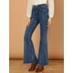 thumbnail image 2 of Pantalones Vaqueros Acampanados De Campana Elásticos Para Mujer Azul M, 2 of 6
