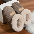 thumbnail image 5 of Slippers for Women Thick Warm Fleece Indoor And Outdoor Shoes Fuzzy Memory Foam Slip On Home Slippers, 5 of 6