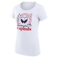 thumbnail image 2 of Women's G-III 4Her by Carl Banks White Washington Capitals Super-Slim Fit Lightweight Collage Team Graphic T-Shirt, 2 of 3