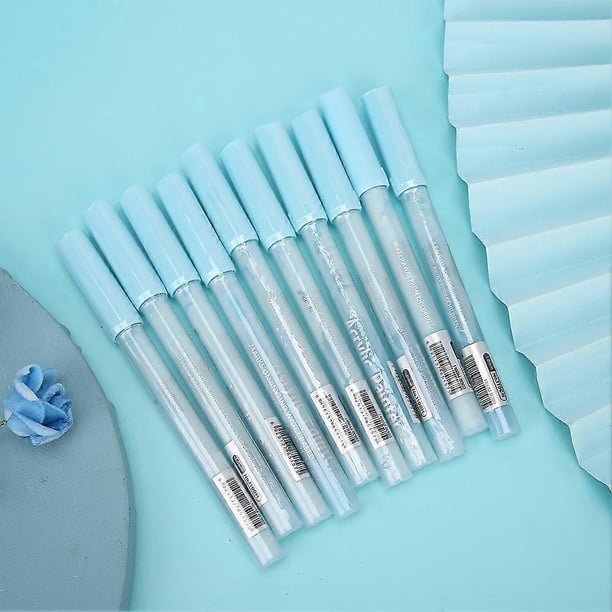 10pcs 1100M Acrylic Markers Non Toxic Watercolor Pens for DIY Rock Painting Stone Ceramic Glass Wood Canvas(Sky Blue )