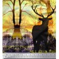 thumbnail image 2 of Soimoi Cotton Cambric Fabric Deer Panel Print Sewing Fabric Yard 42 Inch Wide, 2 of 3