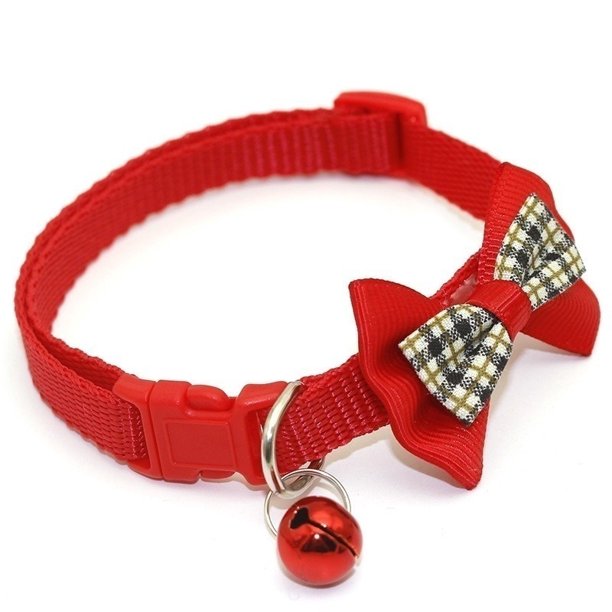 Coleira de gato bowknot com acessórios ajustáveis Bells para animais de estimação Gao Jiahui unisex