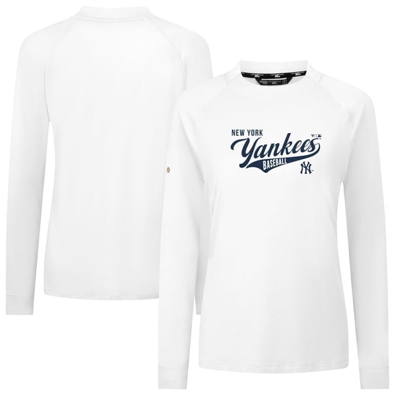 Women's Levelwear White New York Yankees Slender Glide T-Shirt